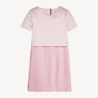 Plissee Kleid Im Lagenlook Rosa Tommy Hilfiger