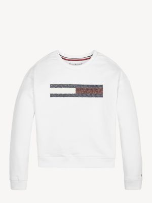 tommy hilfiger metallic logo sweatshirt