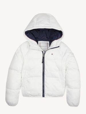 tommy hilfiger white parka