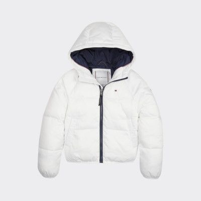 tommy hilfiger white puffer