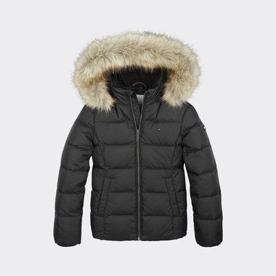 tommy hilfiger long hooded fill coat