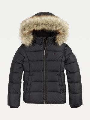 black tommy hilfiger coat