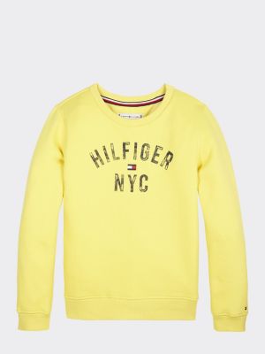 tommy hilfiger yellow crew neck