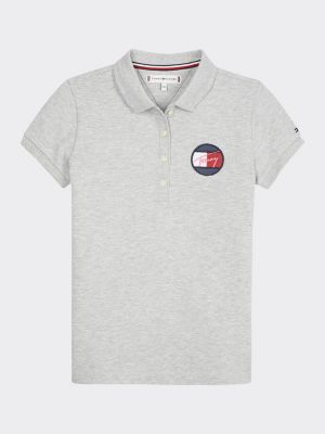 grey tommy hilfiger polo shirt