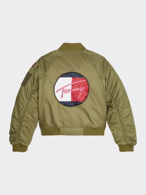 tommy hilfiger utilitarian hooded bomber jacket