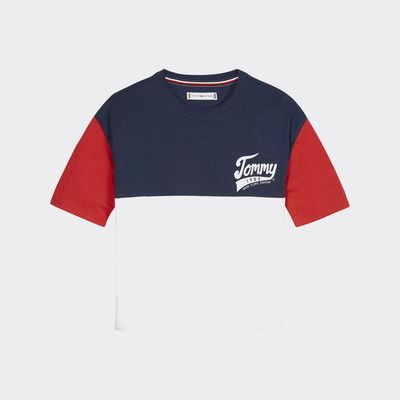 tommy hilfiger t shirt red white