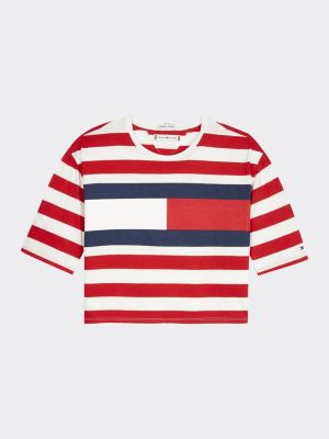 cropped t shirt tommy hilfiger