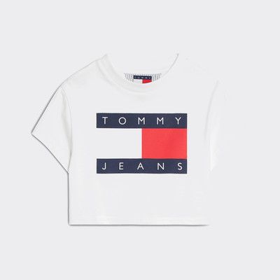 tommy cropped t shirt