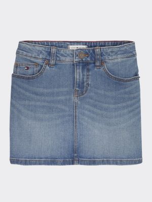 tommy hilfiger blue jean skirt