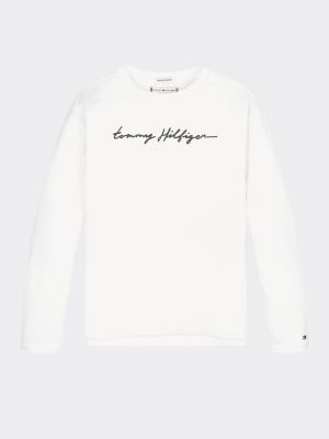 tommy hilfiger full sleeve t shirt white