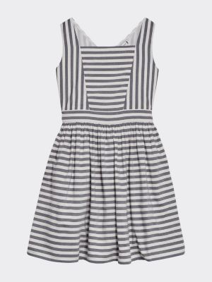 Gestreiftes Kleid Aus Reiner Baumwolle Blau Tommy Hilfiger