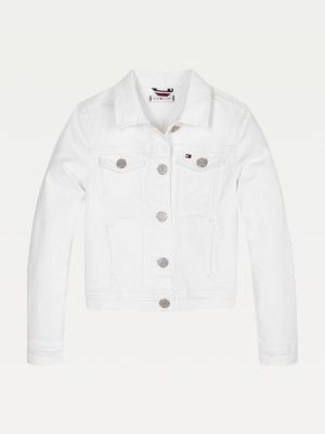 tommy hilfiger white jean jacket