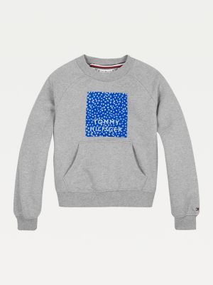 Floral Graphic Sweatshirt | GREY 