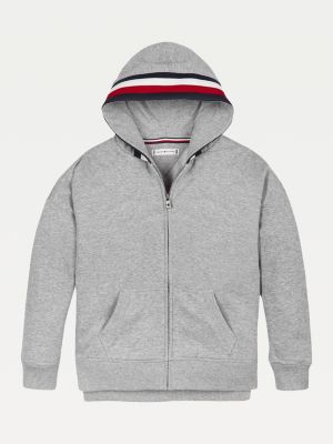 tommy hilfiger colour block zip through jacket