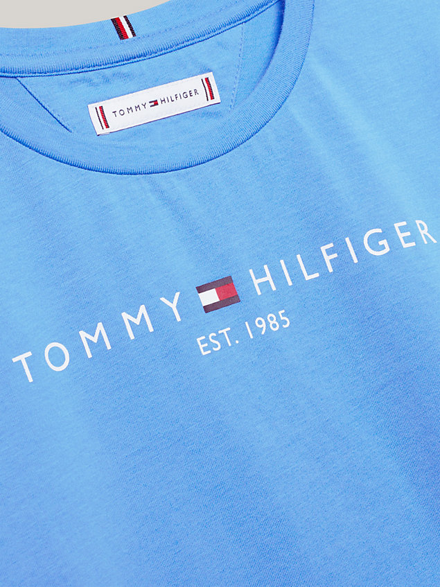 blue th established essential slim fit t-shirt für maedchen - tommy hilfiger