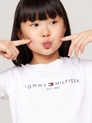 Essential Tommy Hilfiger mit | Weiß | Logo Langarmshirt