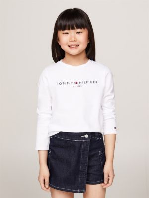 Tommy hilfiger white on sale long sleeve top