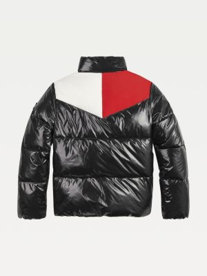 tommy jeans puffer jacket black