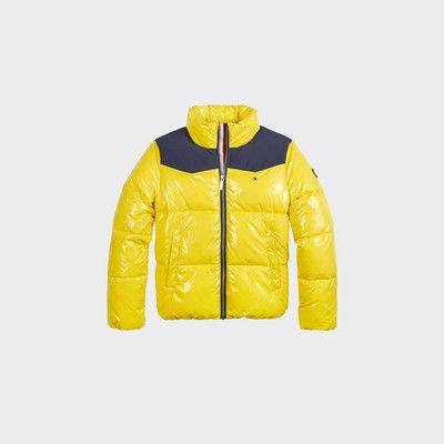 tommy jeans high shine puffer jacket