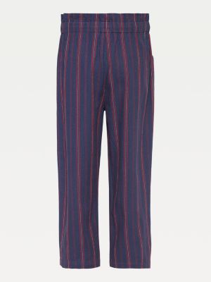 striped paperbag trousers