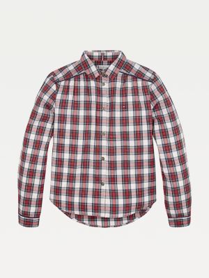 Metallic Plaid Check Shirt | WHITE | Tommy Hilfiger