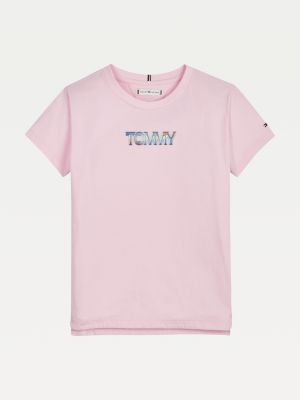 Iridescent Badge Logo T-Shirt | PINK | Tommy Hilfiger