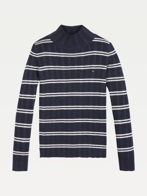 tommy hilfiger navy crew neck jumper