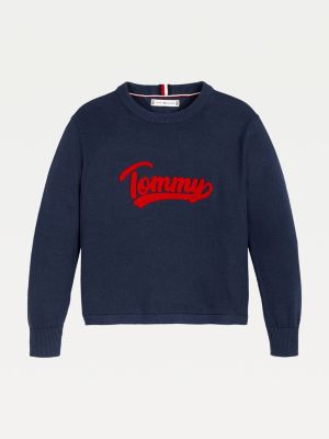 tommy logo jumper