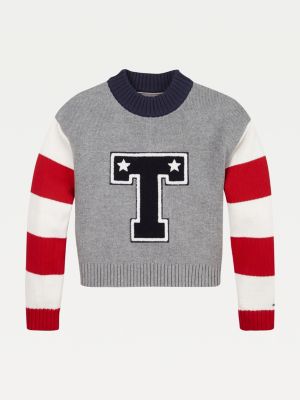 Varsity Letter Jumper | GREY | Tommy 