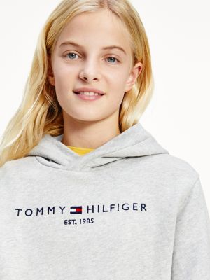 tommy hilfiger logo jogging bottoms grey