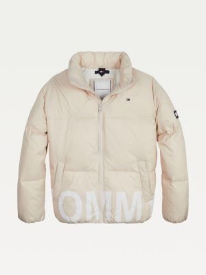 Het hotel Wennen aan Recreatie Tonal Logo Puffer Jacket | BEIGE | Tommy Hilfiger