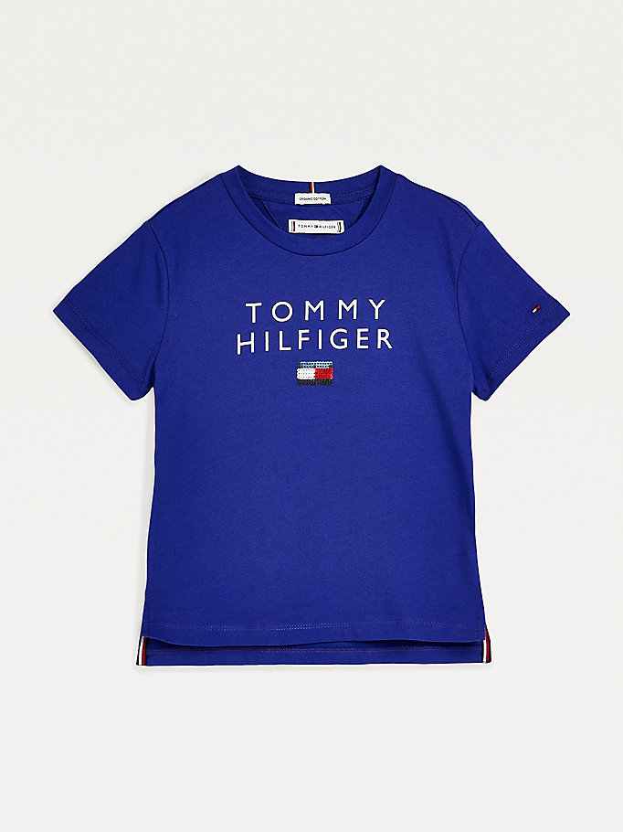 purple sequin t-shirt for girls tommy hilfiger