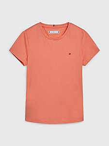 rosa essential retro-jersey-t-shirt für girls - tommy hilfiger
