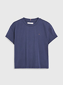 blauw t-shirt met logo op de achterkant voor girls - tommy hilfiger