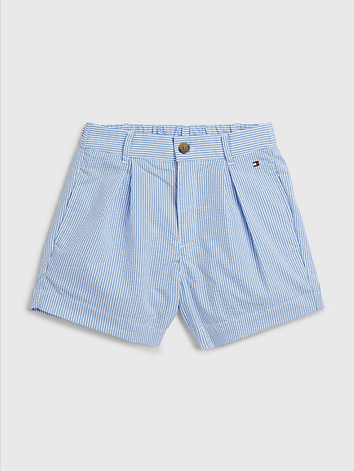 blau shorts mit ithaka-streifen für girls - tommy hilfiger