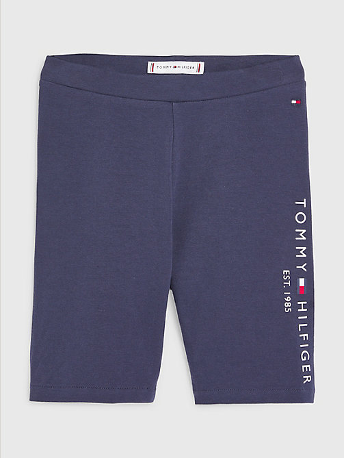 blue essential cycling shorts for girls tommy hilfiger