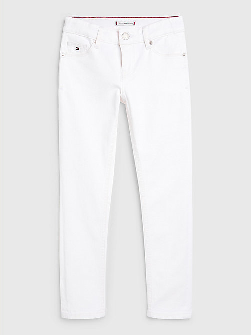 denim nora skinny jeans in weiß für girls - tommy hilfiger