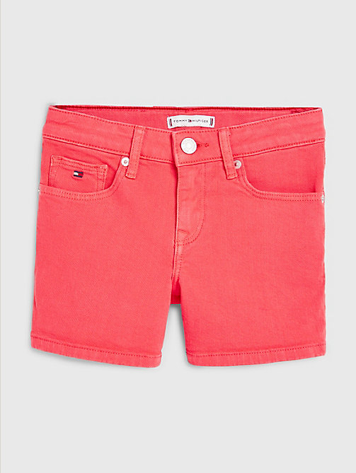 orange nora denim shorts for girls tommy hilfiger