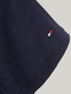 blue essential crew neck jersey t-shirt for girls tommy hilfiger