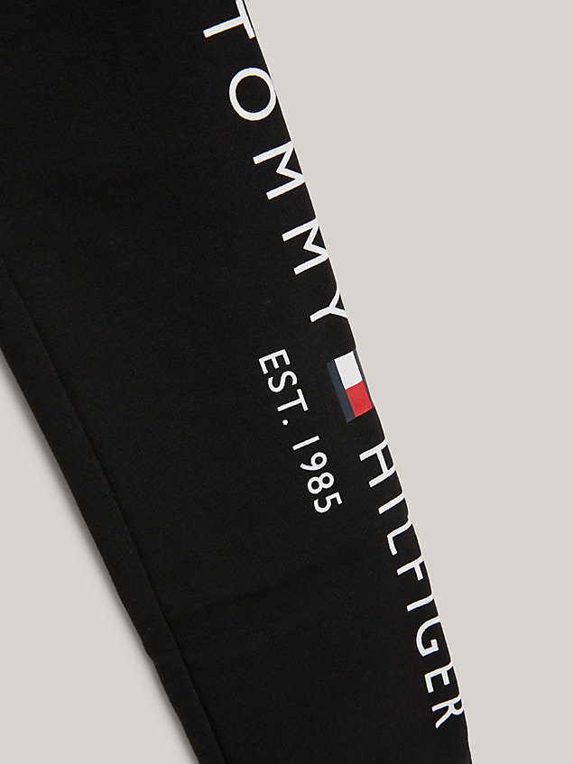black essential logo leggings for girls tommy hilfiger