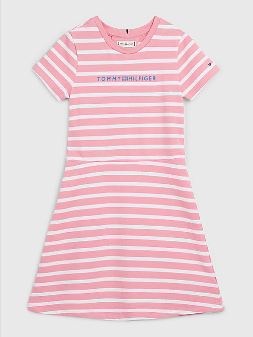 robe patineuse essential blanc pour girls tommy hilfiger