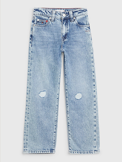 denim zachte girlfriend jeans voor girls - tommy hilfiger