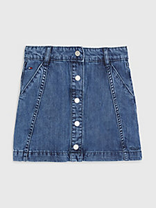 denim button-through denim skirt for girls tommy hilfiger