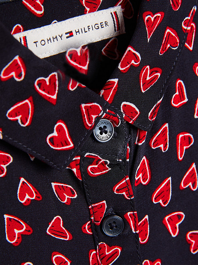 Tommy Hilfiger Bambina Abbigliamento Vestiti Vestiti chemisier Chemisier Valentines con stampa di cuori 