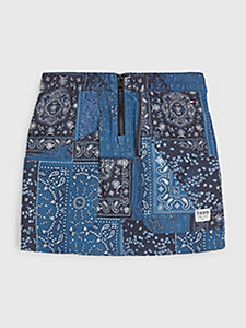 blue bandana print mini skirt for girls tommy hilfiger