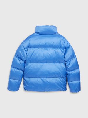 Boxy Shiny Puffer Jacket | BLUE | Tommy Hilfiger