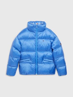 Boxy Shiny Puffer Jacket | BLUE | Tommy Hilfiger