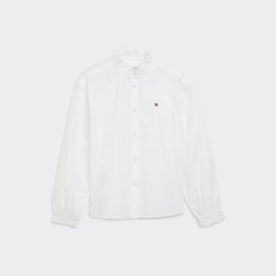 Zara Bluse KINDER Hemden & T-Shirts Rüschen Weiß Rabatt 74 % 