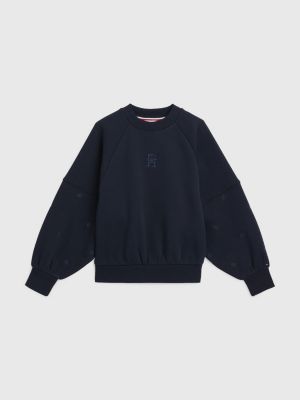 TH Monogram Embroidery Sweatshirt BLUE Tommy Hilfiger