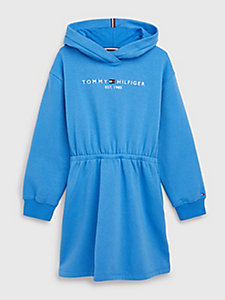 blue essential hoody dress for girls tommy hilfiger